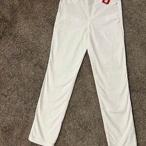 Spanx straight leg jeans, medium white, long